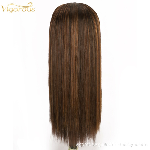 Vigorous best customize fix super natural hair synthetic highlight brown for black women store kinky soft headband wig